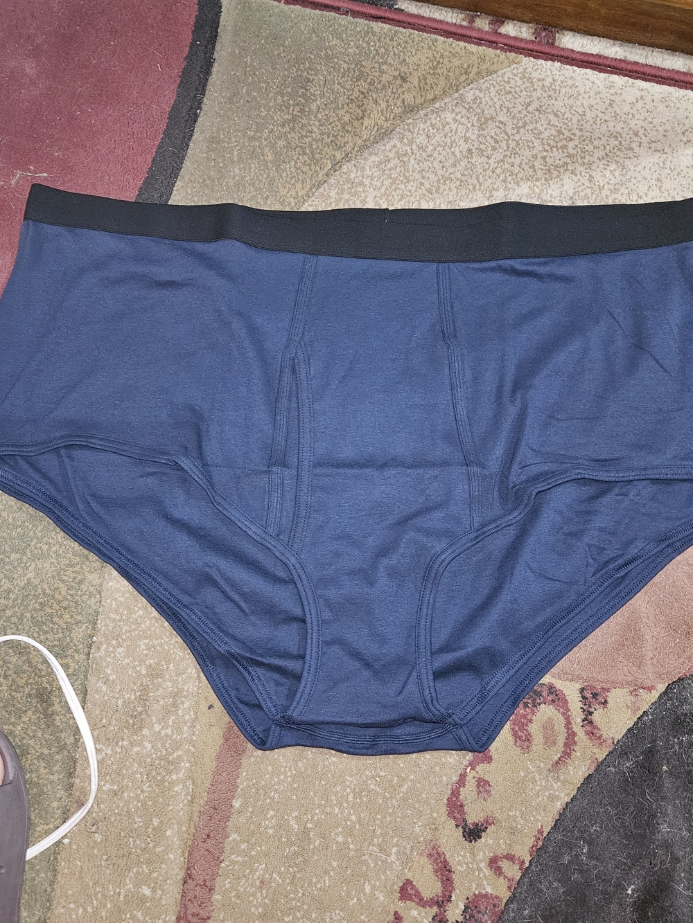 Classic Men's Briefs in Navy with Black Waistband